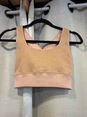 Joy Lab Ribbed Peach Sports Bra
